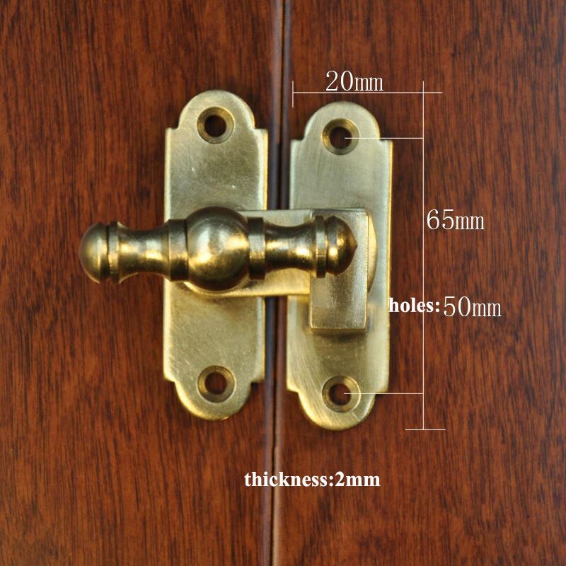 Antique Brass Bathroom Door Catch Window Hasp Side Moving Door Lock Cabinet Handles