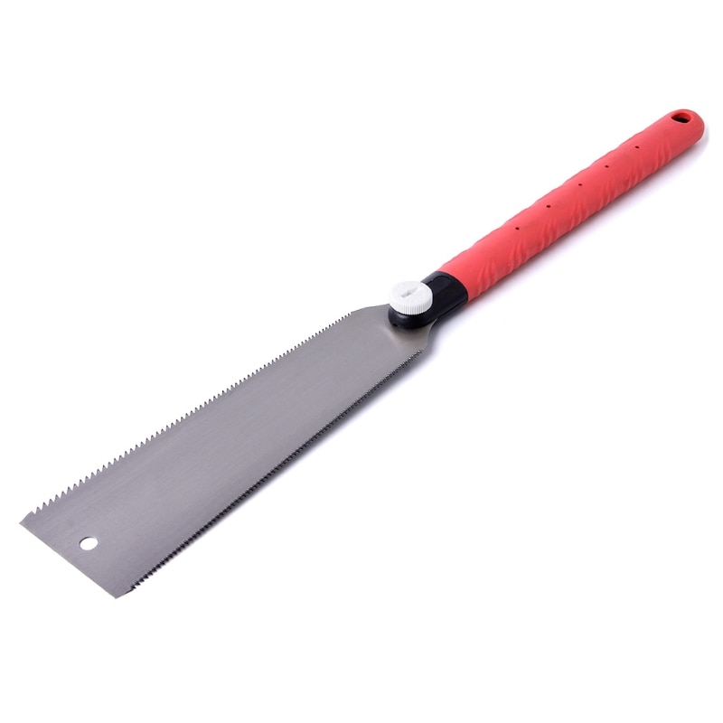 Wood Working Double Sides Stainless Steel Hand Saw Slim Tenon Fine Tooth PVC Handle -C