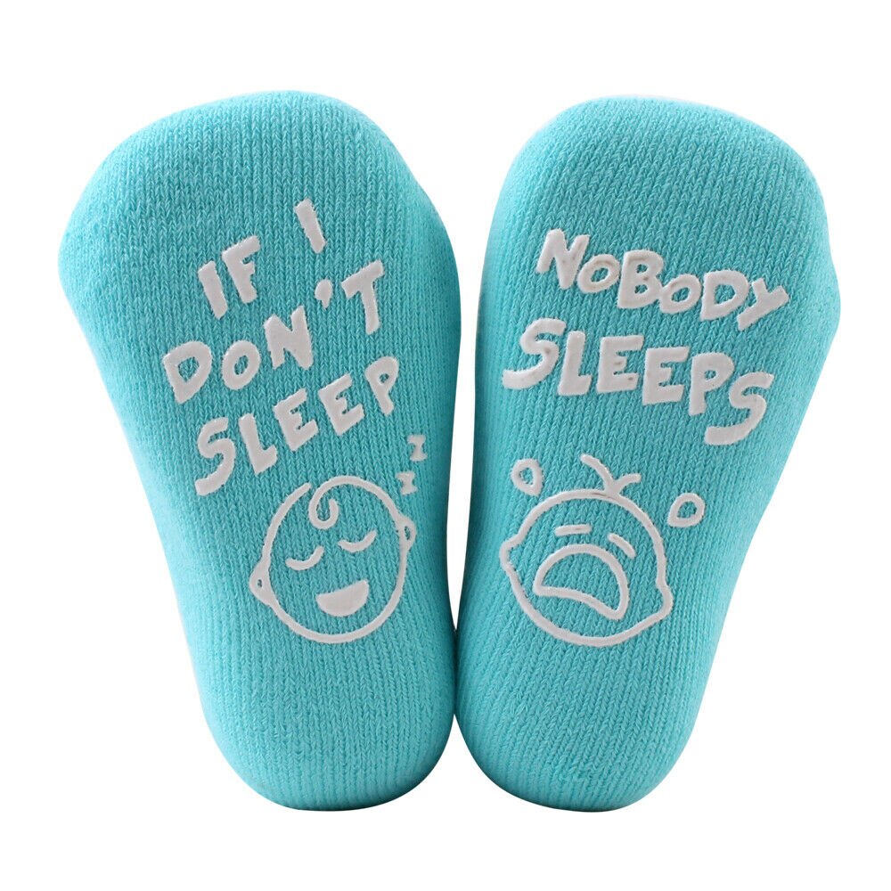 Baby Socks Cute Baby Girl Boy Anti Slip Short Socks Solid Color Vertical Sock Double Needle Knit Cotton Kids Socks Fit 0-1T: Blue
