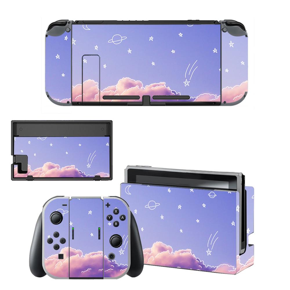 Pegatinas de la estrella del cielo estrellada para Nintendo Switch, pegatinas de la piel para la consola Nintendo Switch y el controlador Joy-Con