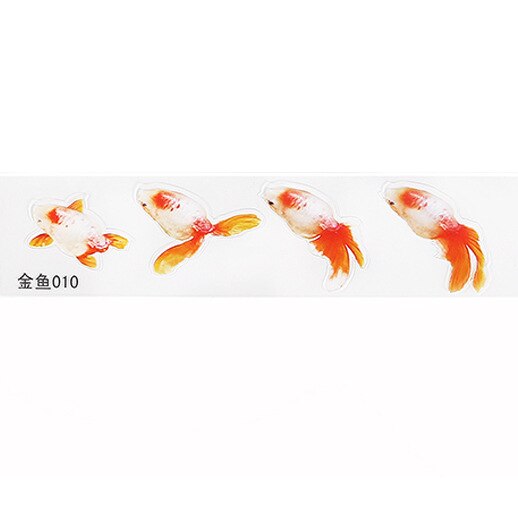 Resin Goldfish Sticker 3D Resin Goldfish Sticker Material Sticker Crystal Epoxy Goldfish Painting: 010