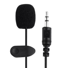 3.5Mm Microfoon Plug Plastic Lavalier Clip Op Lape 1.5M 1Pc Black Voor Pc Laptop