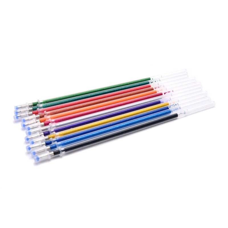 Flash Gel Pen Refill Color Full Shinning Refill Kids Drawing Office Stationery: 12 pcs