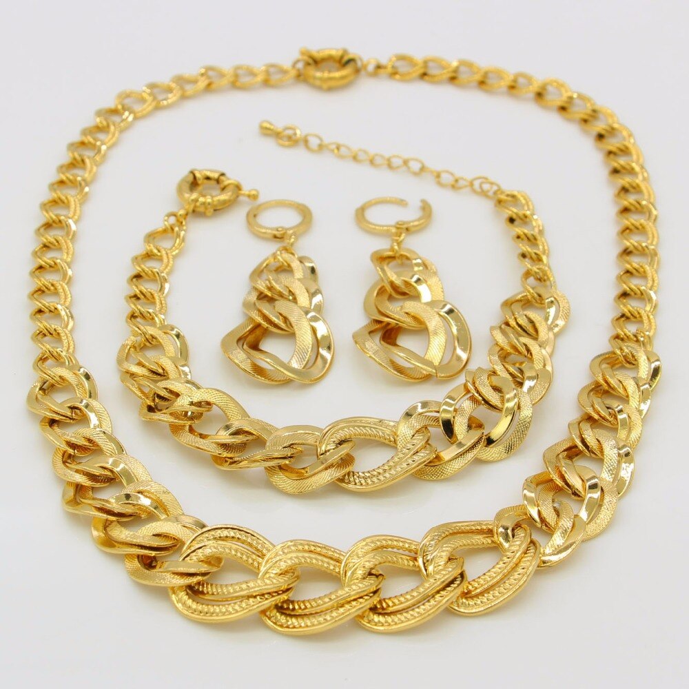 Adixyn Äthiopischen Hochzeit Schmuck setzt Gold Farbe Halskette/Ohrring/Armbinde Schmuck Afrikanischen/Eritrea/Indien Frauen