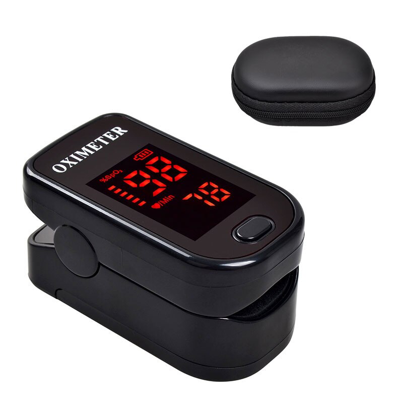 ! Oxímetro de pulso de dedo con el caso oxímetro de pulso de dedo oxímetros de pulso LED saturador Pulsioximetro: K4 Black with case