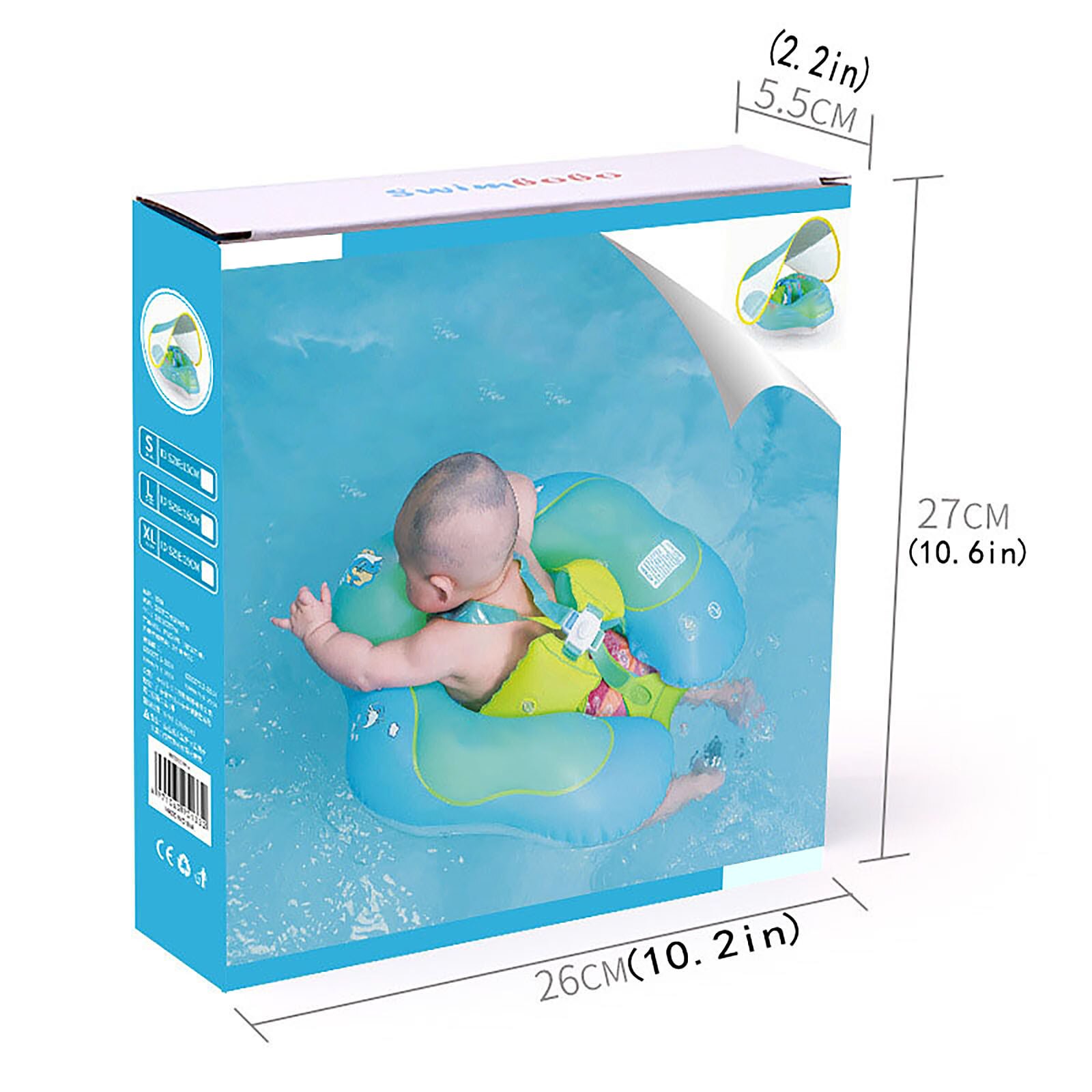 Zomer Upgrades Babyzwemmen Float Opblaasbare Drijvende Kinderen Zwemmen Zwembad Cirkel Ringen Met Verwisselbare Zon Bescherming Luifel # G4