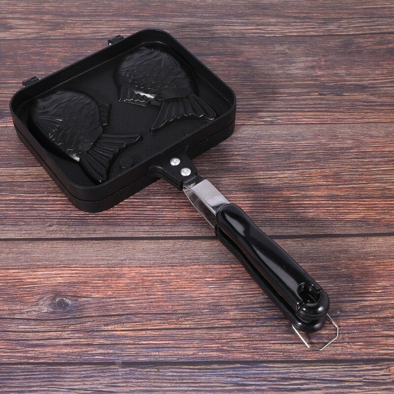 Taiyaki Double Fish Shaped Dessert Waffle Cake Maker Pan Japanese Pancake Double Pan Fry Pan