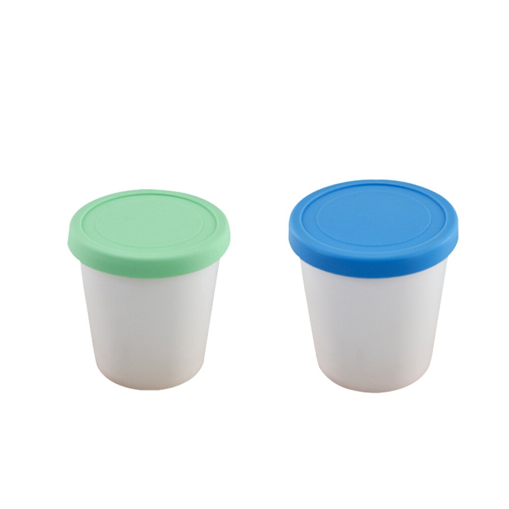 2pcs Ice Cream Freezer Storage Container Round Dessert Cups Ice Cream Holders