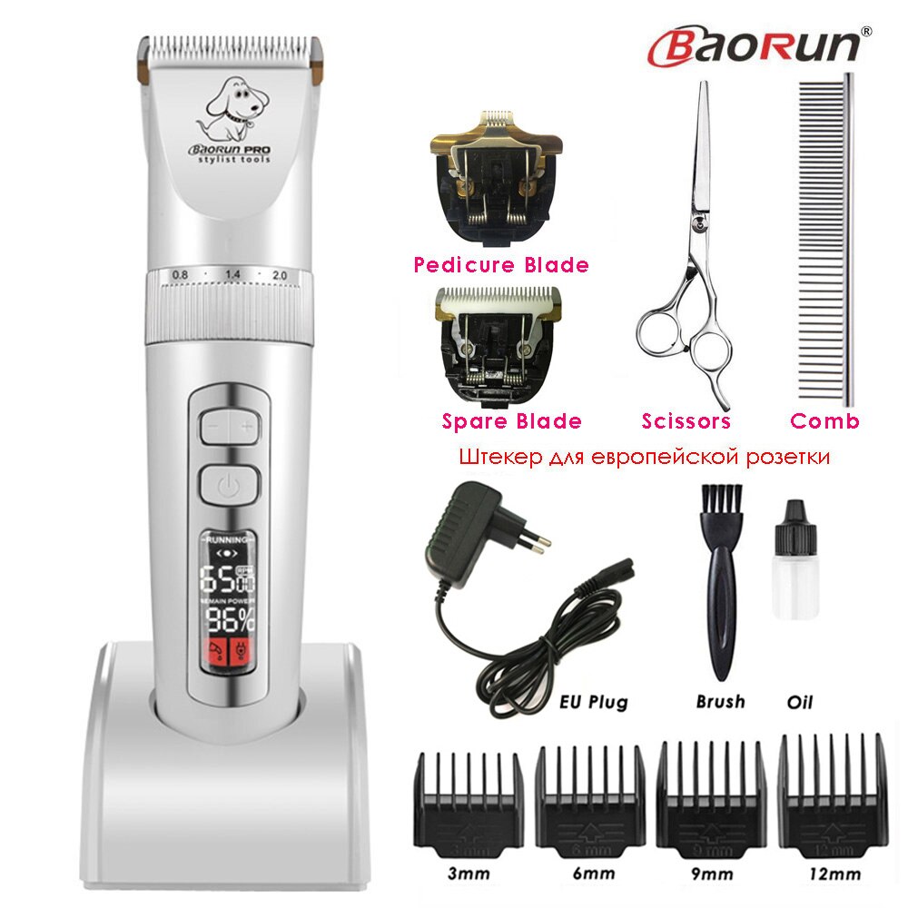 Baorun P9 Haarschneidemaschine Hunde Professionelle LCD Bildschirm Haustier Katze Schermaschinen Elektrische Pflege Trimmer Wiederaufladbare Haarschnitt Maschine Tiere