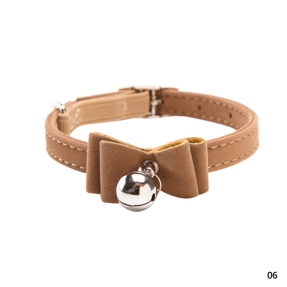 Nœud papillon élastique en velours pour chat, 6 couleurs, fournitures pour animaux de compagnie, chiot, chaton: Coffee