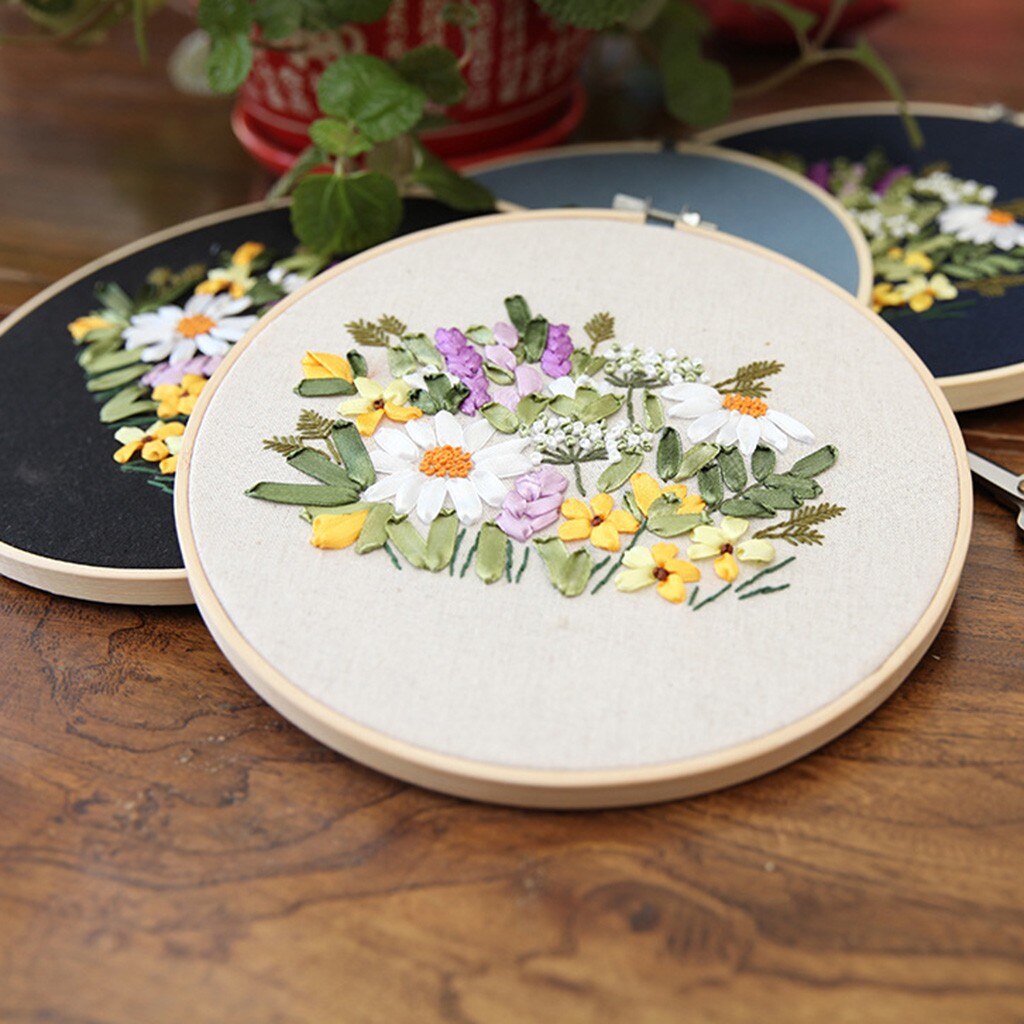 Stamped Embroidery Cloth With Floral Kit Full Range Of Embroidery Cross Stitch Zestaw Do Haftowania Punch Needle Embroidery Kit