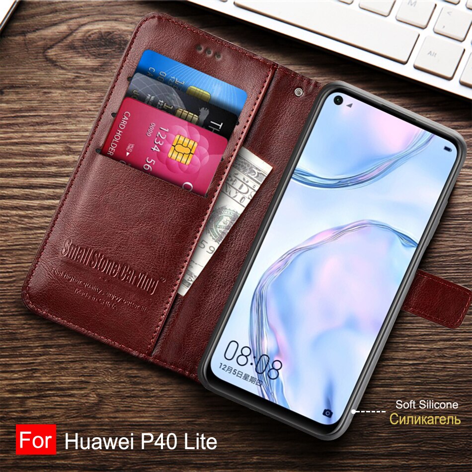 Voor Huawei P40 Lite Case Soft Tpu Silicon Telefoon Case Voor Huawei P40 Lite P40Lite Cover Bumper Coque Met Magnetische