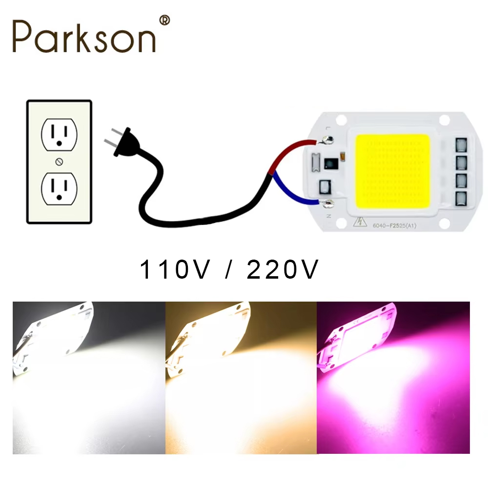 Cob led-lyschip  ac110v 220v 10w 20w 30w 50w led-lamperchip til havebelysning fokus spotlight projektørlamper cob perle-led