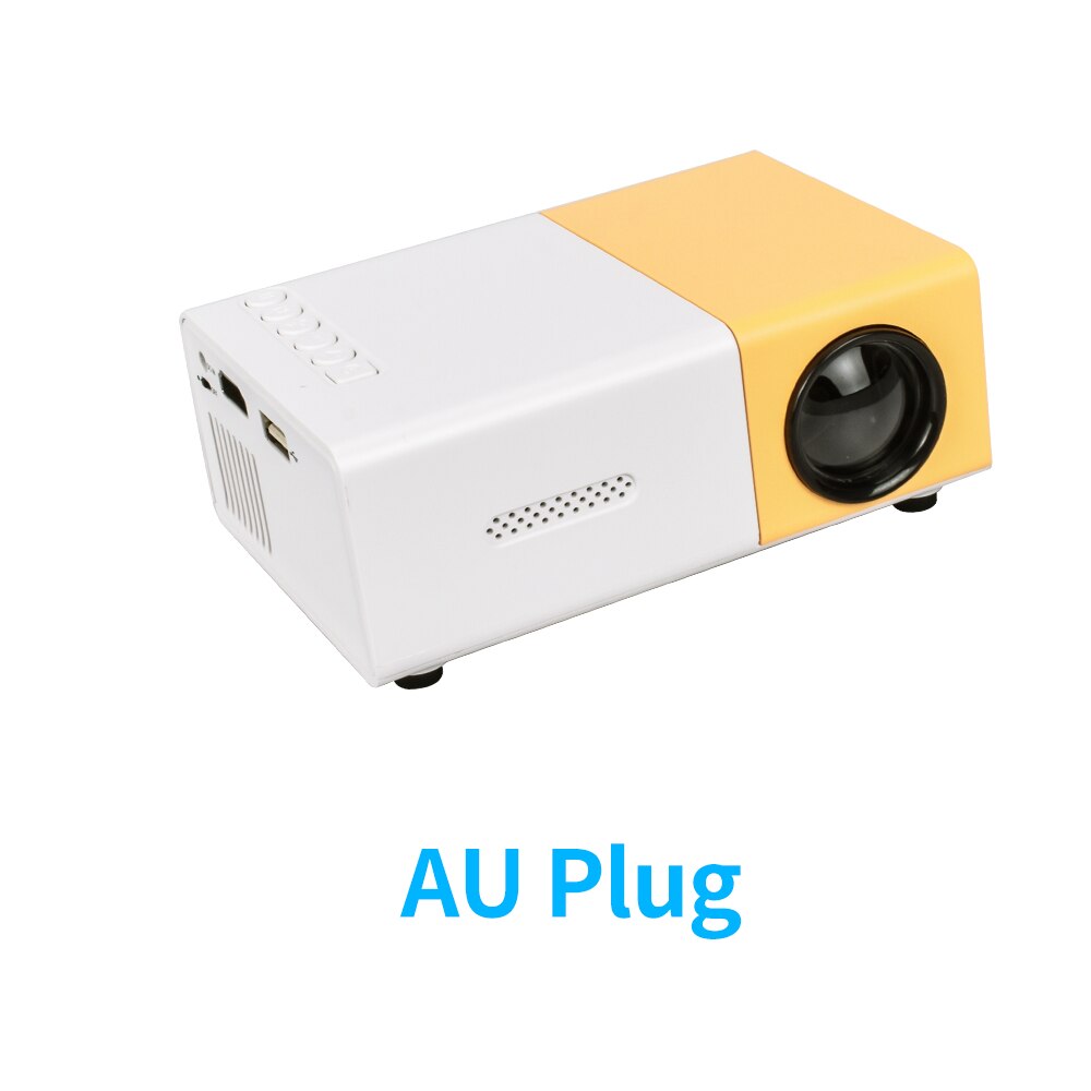 Salange YG300 Pro Mini LED Projector, YG300 projector: Yellow AU