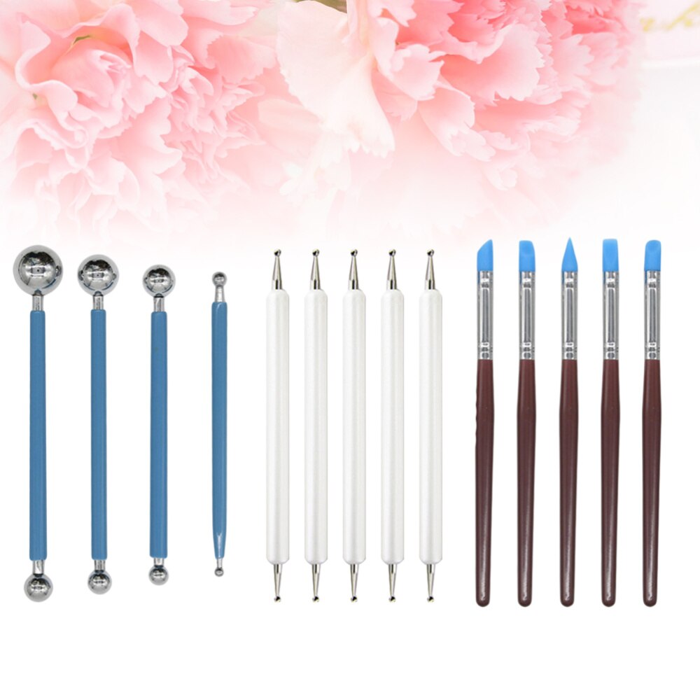 14pcs Clay Sculpting Tool Wooden Handle Ceramic Pottery Carving Tools for Beginners and Art Crafts(Blue): Blue