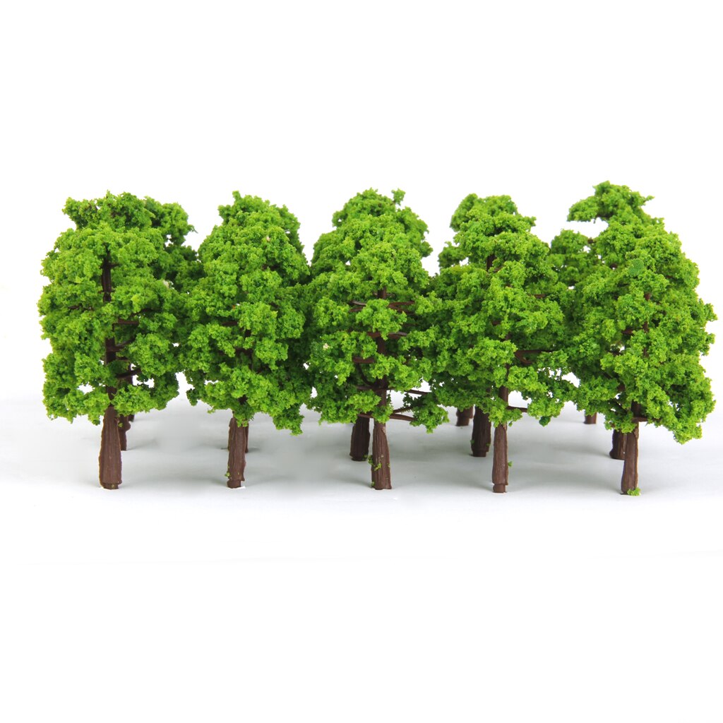 40 Pieces 8cm 1:150 N Scale Plastic Model Trees Railroad Landscape Scenery model trees to decorate building model, roadway,: Option3  40pcs