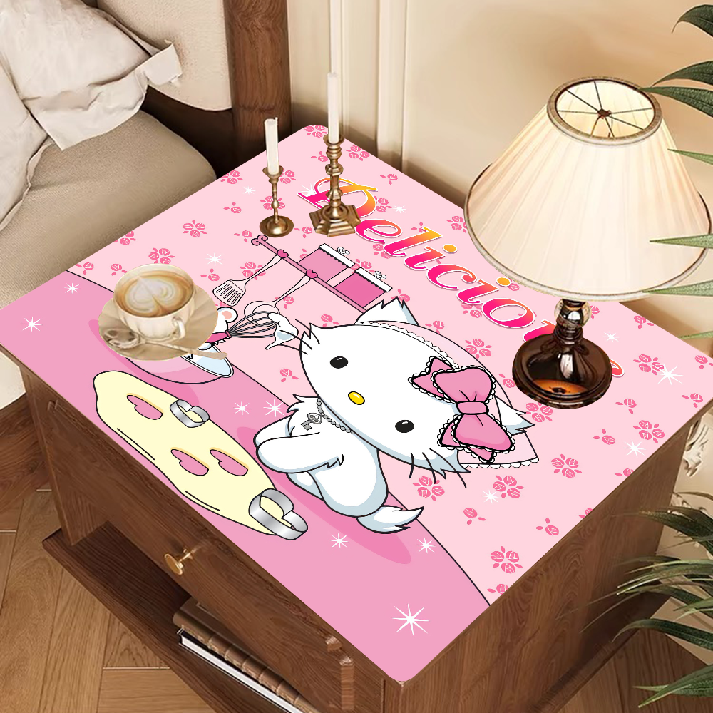 Hello Kitty Printed Dish Drying Mat Super Absorbent Coffee Drain Pad Tableware Quick Dry Rug Kitchen Dinnerware Placemat