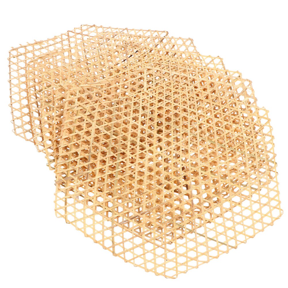 6pcs Cooking Bamboo Mats Liners Mesh Mats Bamboo Fried Dish Mat for Kitchen