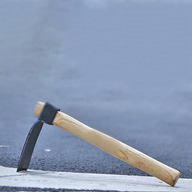 Houe avec manche en bois, outil à main Portable de jardin en acier jardinage plantation excavateur Agriculture 1 pièce
