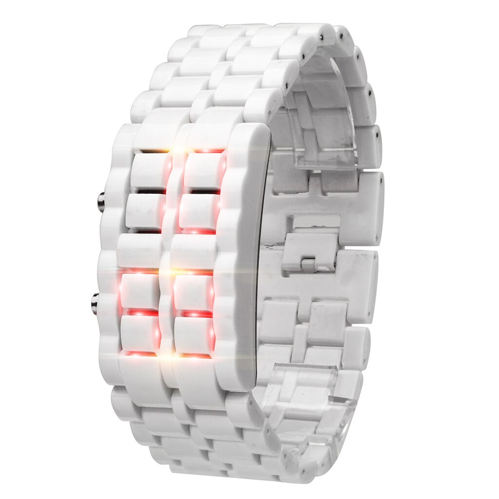 Zegarek Damski Watches Iron Samurai Metal Bracelet Lava Watch Led Digital Watches Hour Men Women Montre Homme Relogio Reloj: D