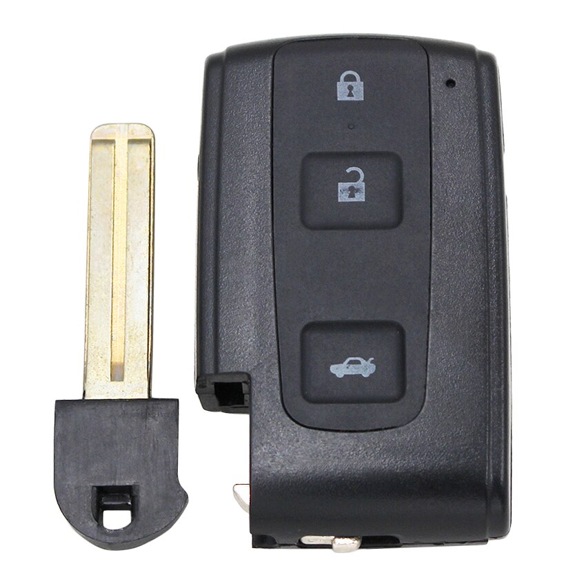 Nova substituição inteligente chave escudo remoto caso chave fob 3 botão habitação chave para toyota avensis verso prius coroa rav 4 sem corte lâmina