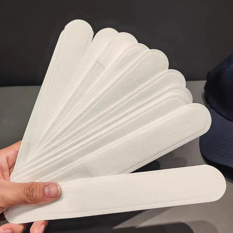 10/60 stücke Einweg Hut Schweiß Absorber Aufkleber Liner Bands Sport Gürtel Kappe Krempe Schweißband Klebstoff Schweiß Absorbieren Streifen Pads