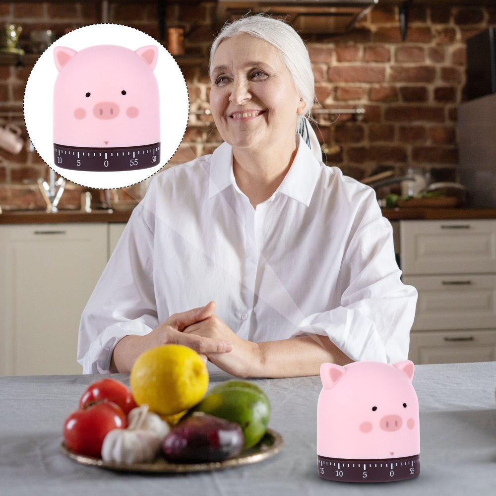 Adorable Cartoon Timer Kitchen Chef Cooking Countdown Rotate Timer Clock