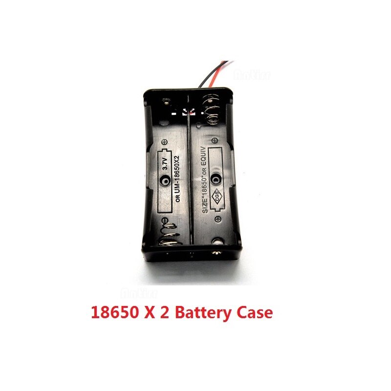 Black Plastic 1x 2x 3x 4x 18650 Battery Storage Box Case 1 2 3 4 Slot Way DIY Batteries Clip Holder Container With Wire Lead Pin