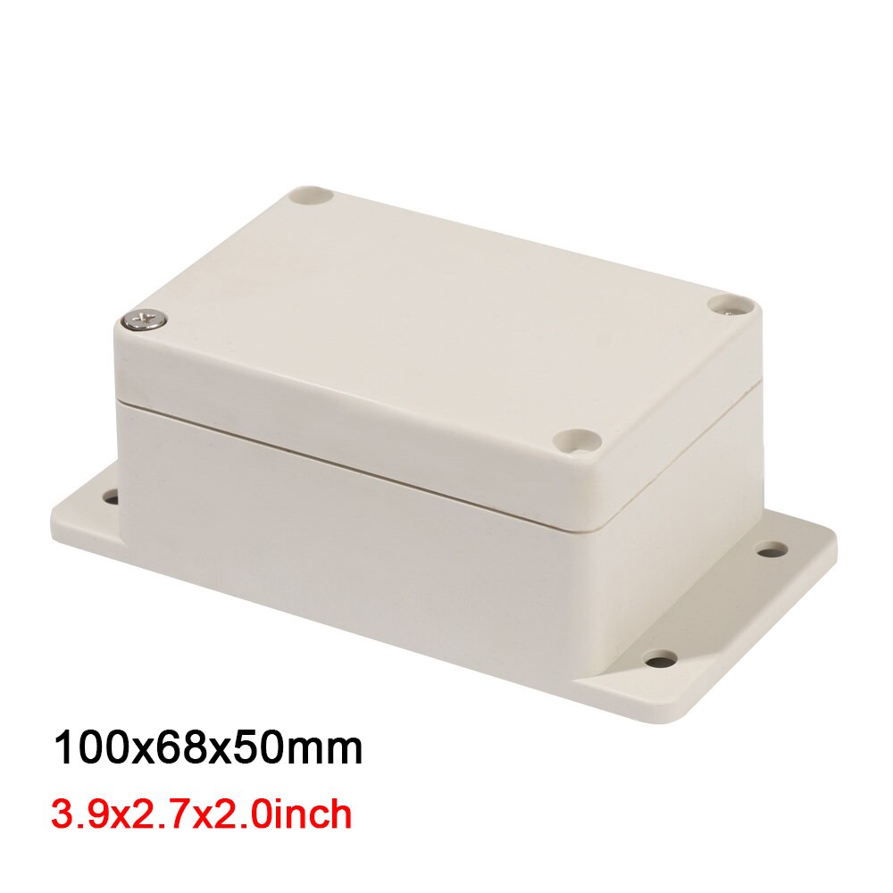 Waterproof Plastic Enclosure Box Electronic ip67 Junction Box Instrument Case Electrical Project Box ABS Outdoor Enclosure Case: 100x68x50mm