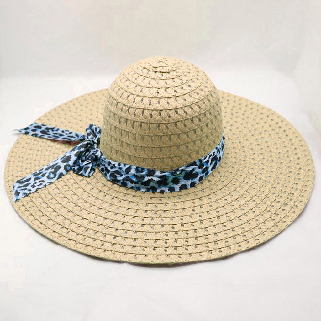 Zomer Strooien Hoed Vrouwen Grote Brede Rand Strand Hoed Zonnehoed Opvouwbare Zon Blok Uv Bescherming Panama Hoed Bone Caps chapeu Feminino: Beige 