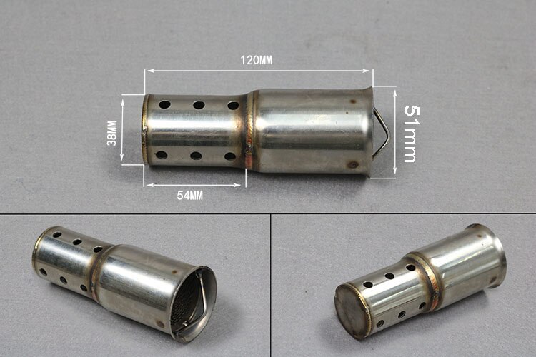 universal 51mm front end DB Killer for Motorcycle Exhaust Muffler DB killer Silencer Noise Sound Eliminator for Off road Bike: J 51mm