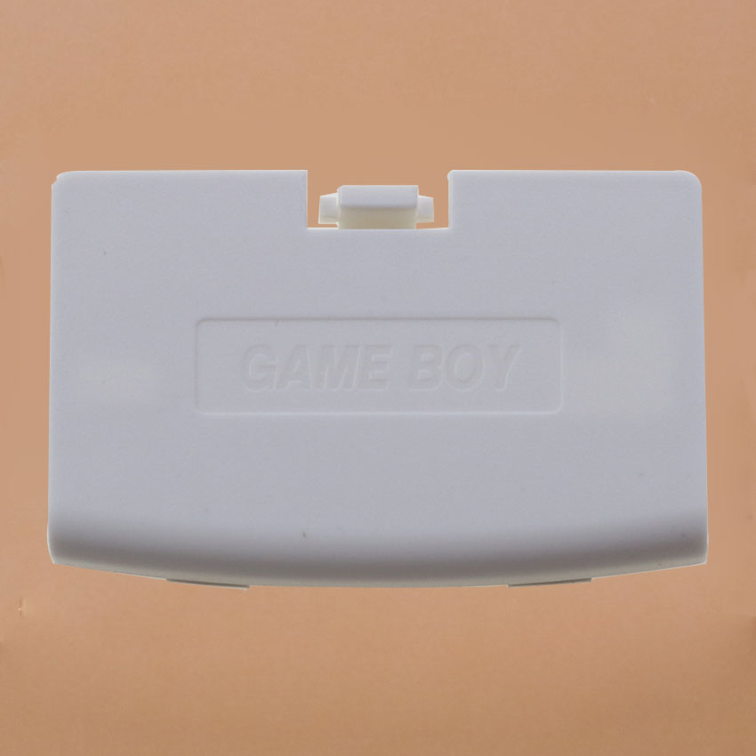 JCD Tapa de batería de plástico de repuesto de 17 colores para Gameboy Advance GBA: Blanco