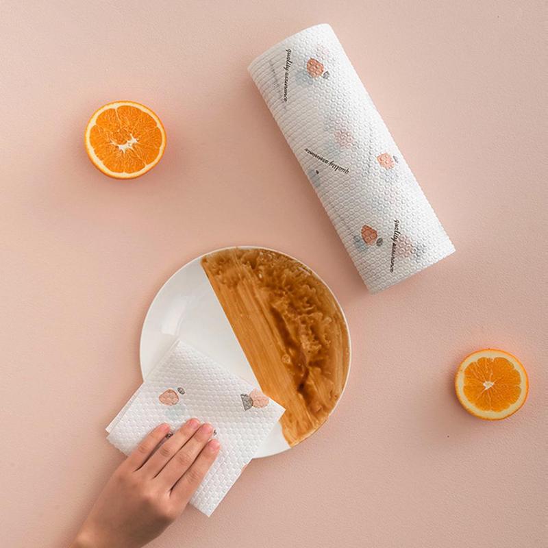 Trapos de limpieza desechables para el hogar, paño de cocina en seco y mojado, lavable, no tejido, C4X3