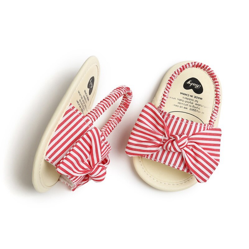 Baby Girls Bow Breathable Anti-Slip Summer Shoes Sandals Toddler Soft Soled First Walkers Shoes