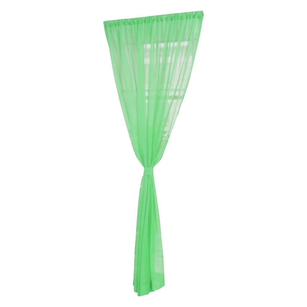 Sheer Curtain Eye-catching Window Drape Smooth Surface Washable Useful Practical Material Tulle Curtain: Yellow