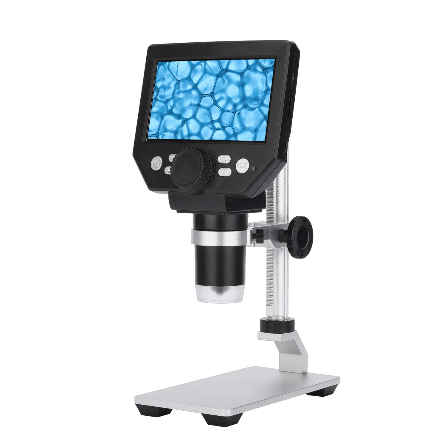 G1000 1000X USB Digital Electron Microscope 4.3 Inch Large Base LCD Display 8MP 1-1000X Continuous Amplification Magnifier