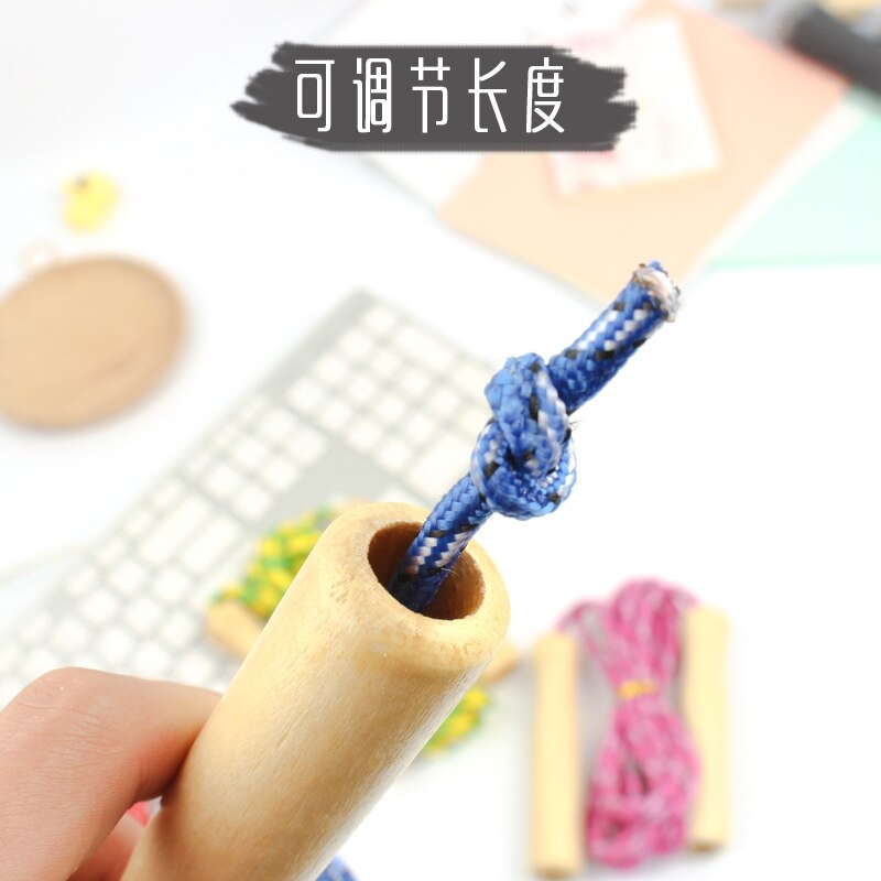Single Person Game Beginners Jump Rope Adjustable Parent Child Kindergarten Wooden Handle Children Fitness /30