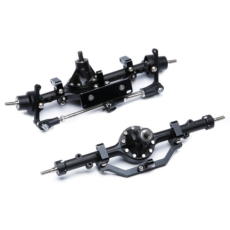 Aluminum Alloy Front and Rear Axle Complete Set CNC Machined for RC4WD D90 Yota II RC Rock Crawler Car