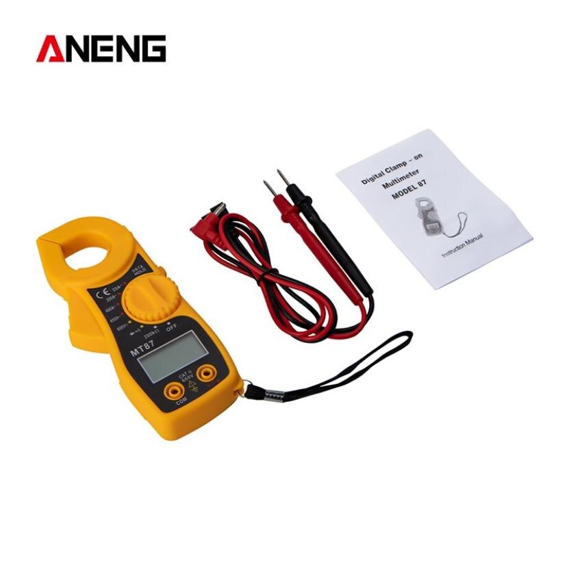 Mini Digital Clamp Multimeter with LED Display AC/DC Voltage Current Resistance Capacitance Transistor Tester Power Meter