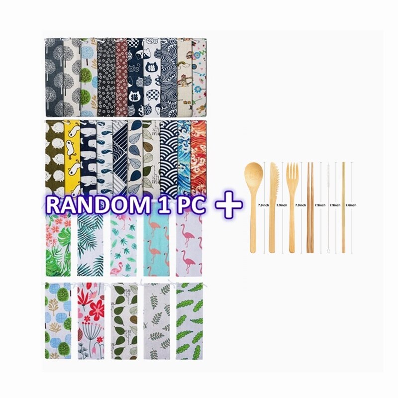 Couverts en bois, réutilisables, couverts de voyage, cuillère fourchette et paille de bambou, ustensiles de table: 6pcs