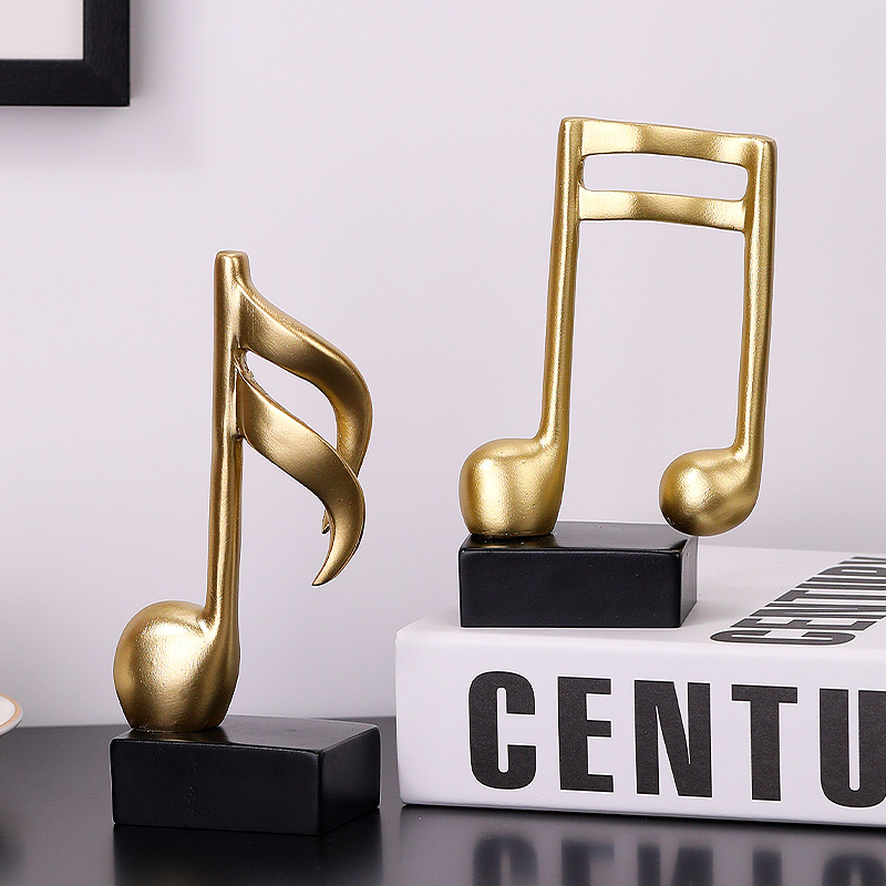 Decoratief ornament moderne eenvoudige hars muzieknoot decoratie woonkamer desktop TV-kast boekenkast ambachten