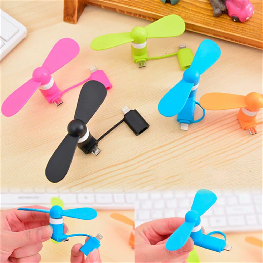 Mini Portable Fan Sport Travel Cooling Fans Gadgets Micro USB Plug for Smartphone Powerbank Suitable for IPhone and Android