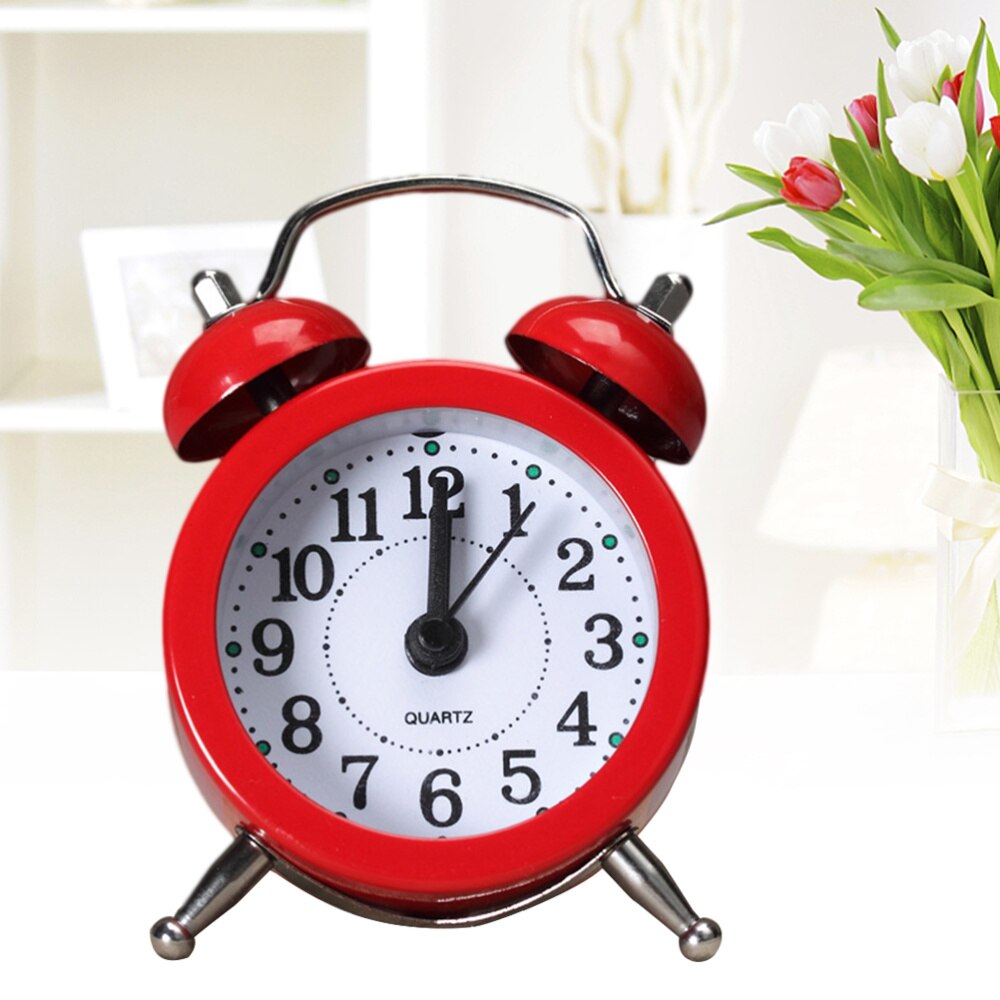 Alarm Clock Metal Metal Material Small Alarm Clock Garden Fresh Desktop Sleeper Alarm Clock Child