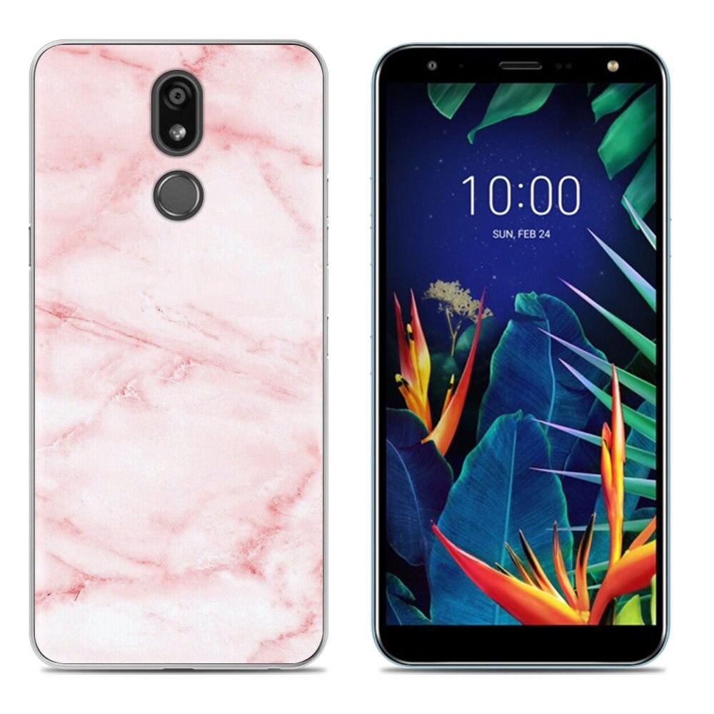 Funda de suave para teléfono LG K40/K12 Plus 5,7 pulgadas TPU colorida pintada cubierta trasera de silicona: 15