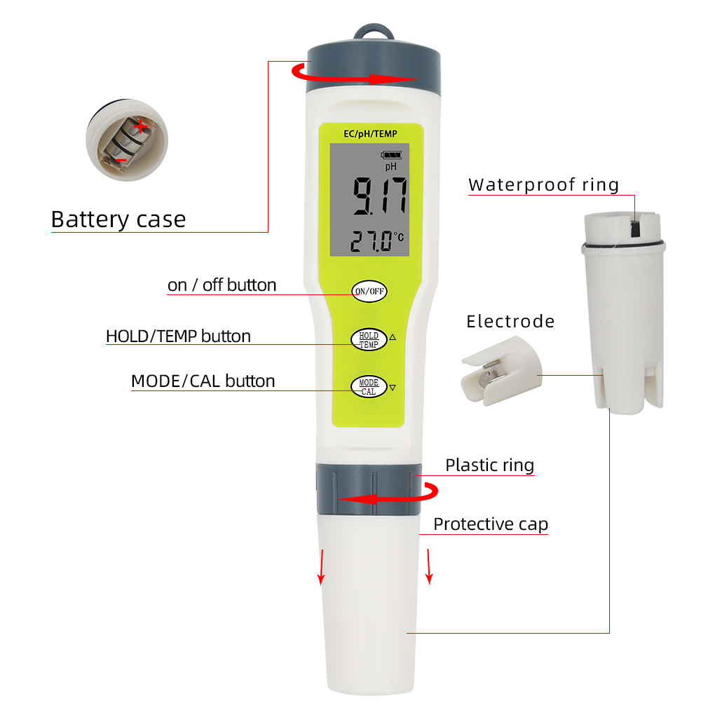 Waterdichte Ph Pen Meter Portable Digitale Ph Tester Voor Aquarium Pool Water Wijn Urine Laboratorium Automatische Kalibratie 30% Off