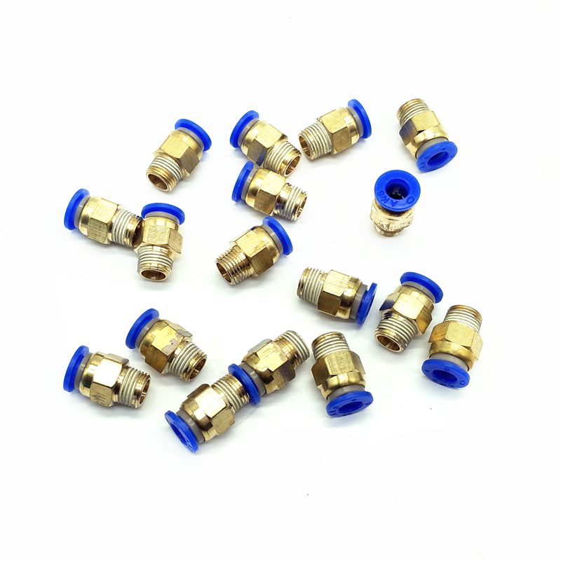 10 stks/partij Pneumatische fittings 1/8 ''Draad 6 MM Buis PC6-1 Male Connector