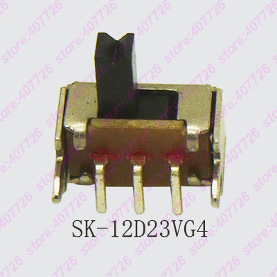20PCS Mini Slide Switch On-OFF Micro Toggle Switch 1P2T H=1.5/2/4MM Miniature Horizontal Slide Switch SMD/DIP: SK-12D23VG4