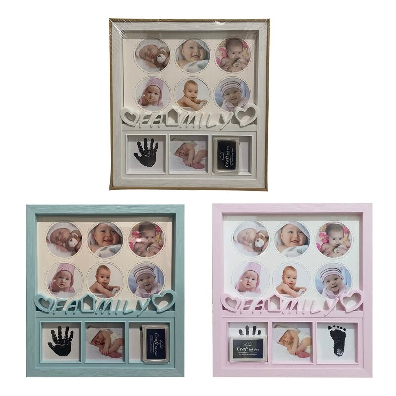 Baby Foto Display Stand Record Handafdruk Footprint Souvenirs Diy Fotolijst