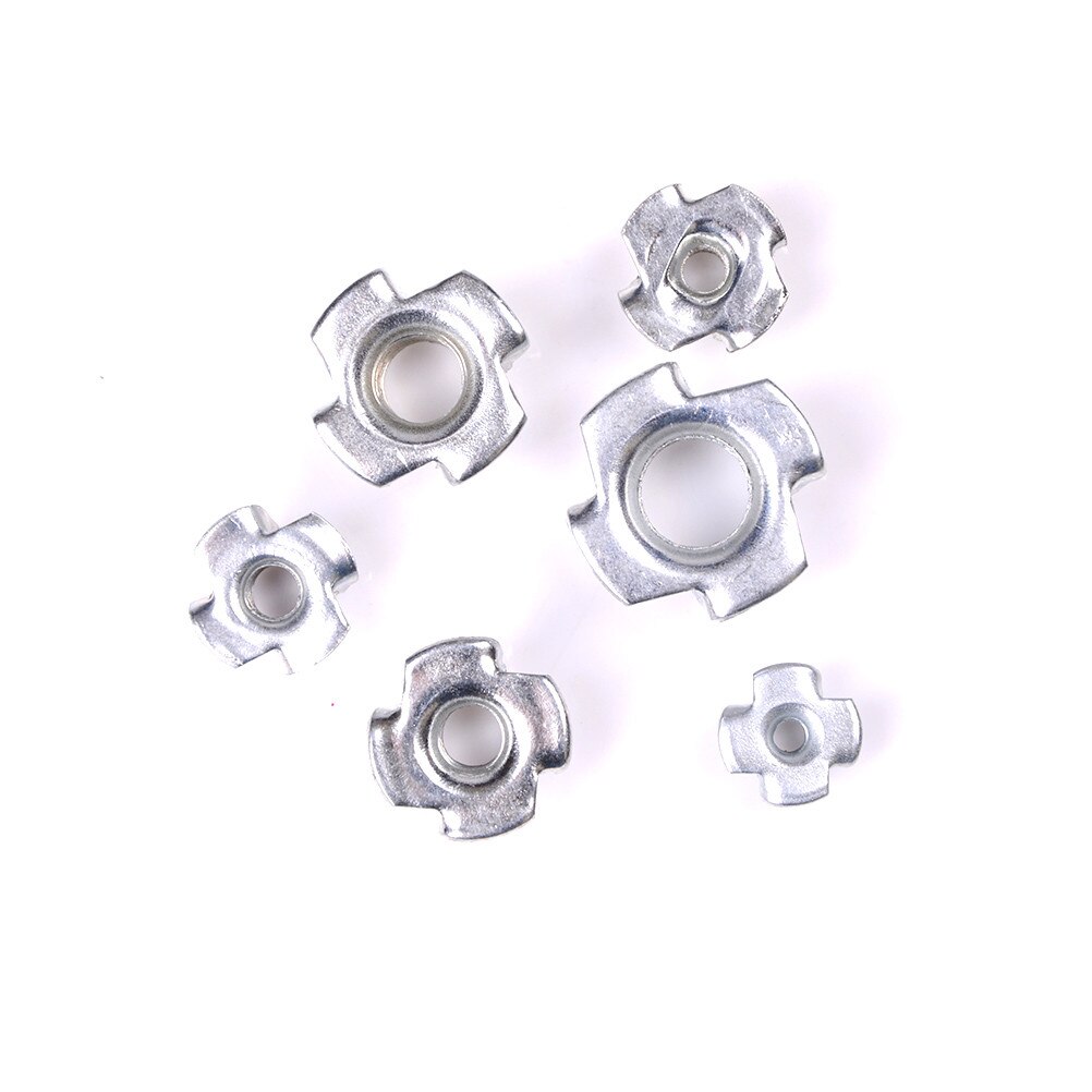 50Pcs/lot Sizes M3 M4 M5 M6 M8 Threaded Insert Nut Furniture Nuts For Wood Hex Socket Screw Flanged Barbed Zinc