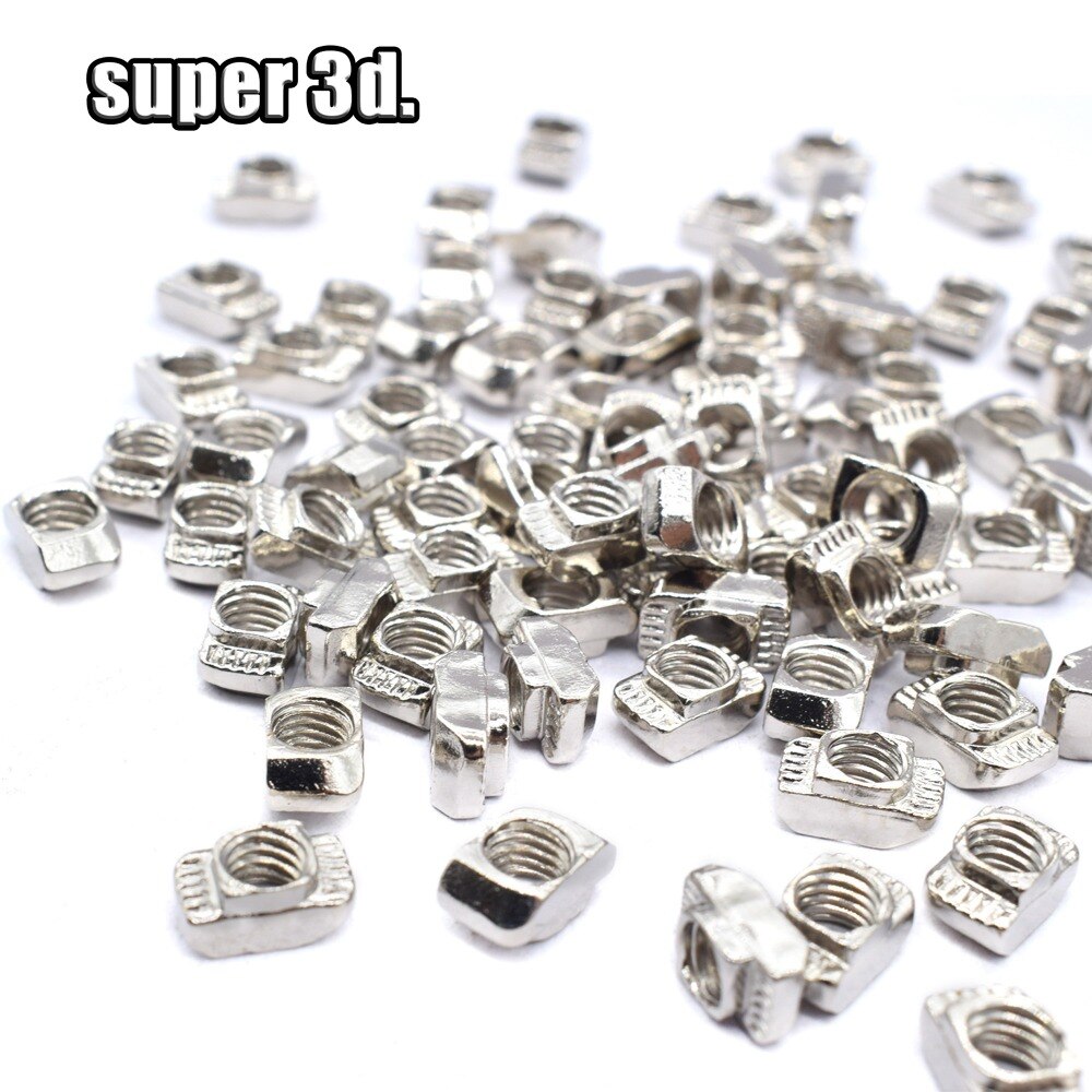 100 st 50 st  m3 m4 m5 t- mutter hammarmutter aluminium nickelpläterad kolstål kopplingsprofil kolstål koppling